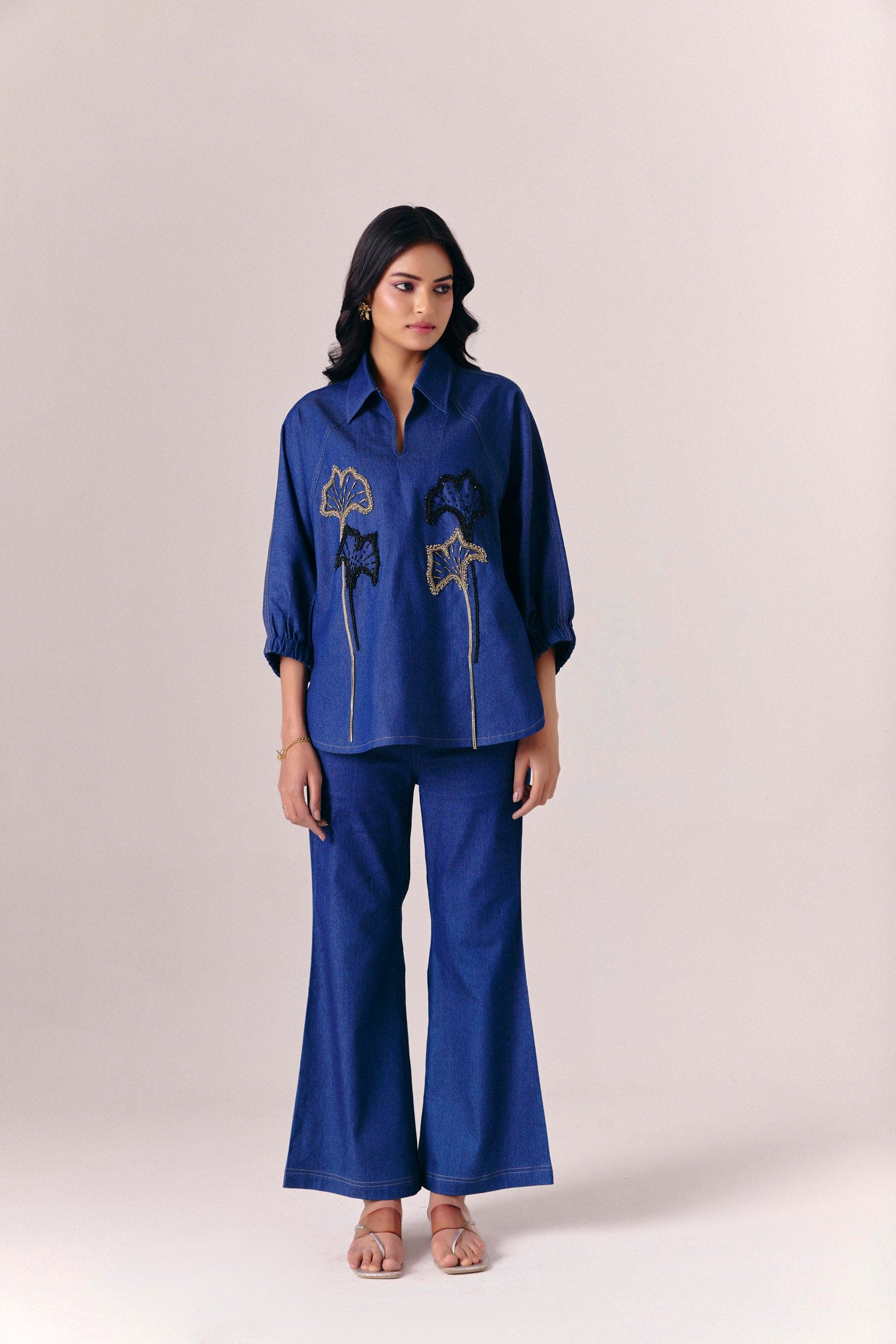 Indigo Petal Shirt