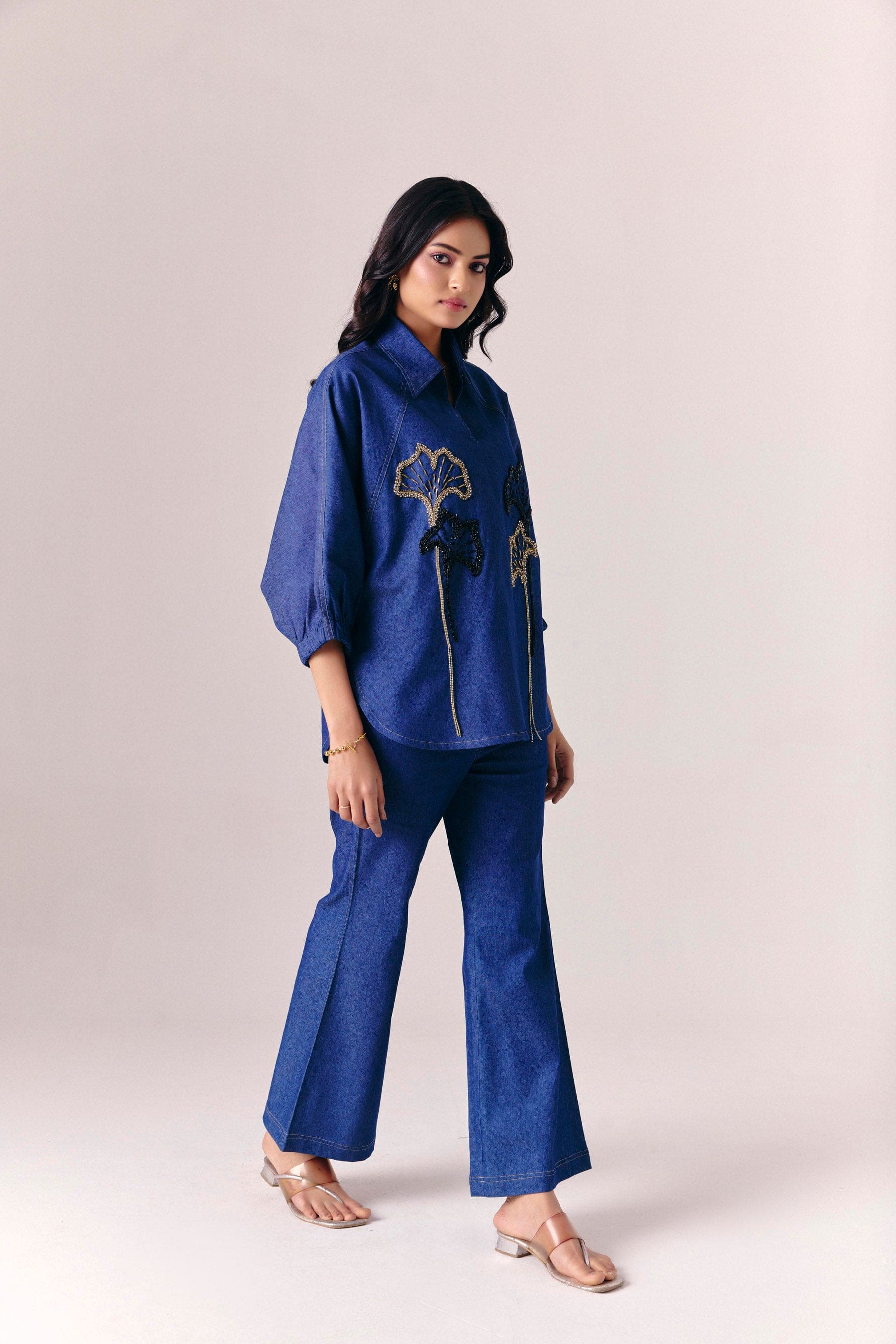 Indigo Petal Shirt